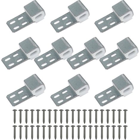 Kit de réparation de meubles rembourrés avec 10 clips à ressort pour canapé, clips en S pour fauteuil, canapé et fauteuil (40 vis incluses)