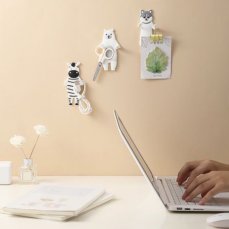 Crochet Auto-Adhésif - Forme Animal - PVC et Feuille de Fer - Pour Cuisine Salle de Bain Chambre Bureau - 4 Pièces (1/5)
