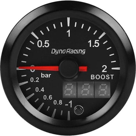 Manomètre de pression turbo à double affichage 2 bars avec capteur de suralimentation 52 mm (2 pouces) (1/5)