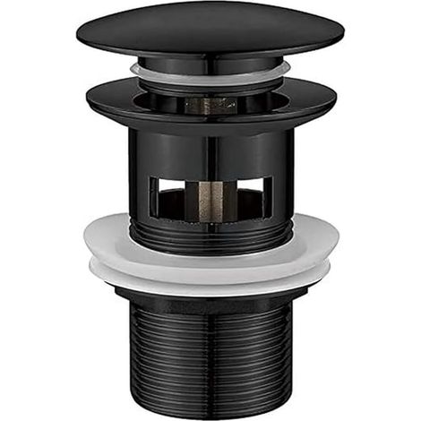 Bonde de Lavabo aevc Trop Plein Universelle,Bonde de Lavabo Pop Up, Bonde Clic Clac,Bonde Pop Up, Noir (1/5)