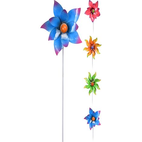 PINCHO FLOR 5 PETALOS METAL 90 CM