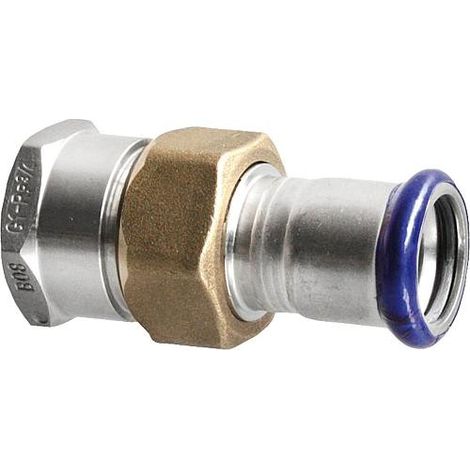Raccord a sertir inox contour M transition fem/fem 35 mm x 1 1/4" (1/3)