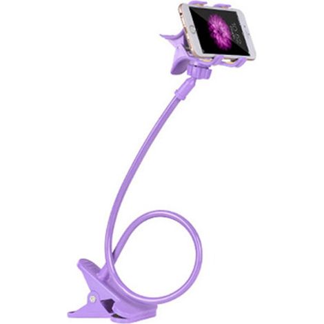 (violet, 75 cm)2026 Support de téléphone portable avec bras long pour bureau, table de chevet, support flexible Lazy Bracket, pratique (1/5)