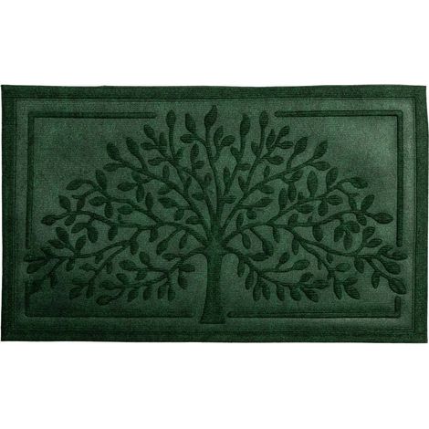 Felpudo de fibra y goma verde 75x45 (1/5)