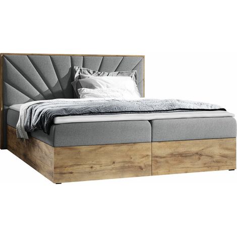 Lit boxspring Navis, Faro 4, Continental, Unique, 120x200, Tissu, Disponible, 128x208x103cm (1/5)