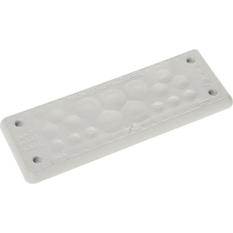 Trelleborg MH-24 F 17-2 LIGHT GREY UL94 V-0 IP65  TPE  Screw Durchführungsplatte     TPE Grau 1 St