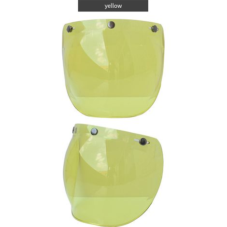 Eosnow Helm-Blasenvisier, Motorrad-Windschutzscheibenlinse mit Klapphalterung für 3-Snap-Open-Face-Helme (1/2)
