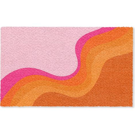 TAPIS Rétro - Vagues - Coloré 150x90 cm
