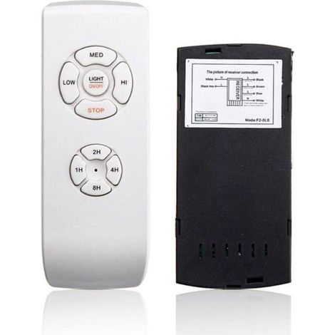 Ersandy – 110V/220V Deckenventilator mit Fernbedienung – Lampenkompatibel – 30 m Reichweite – Weiß (1/5)