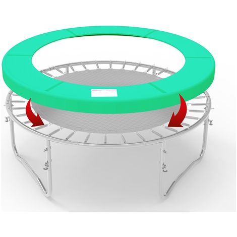 GALACTICA 6FT Outdoor Round Trampoline Replacement Pad Spring Cover Safety Padding Green