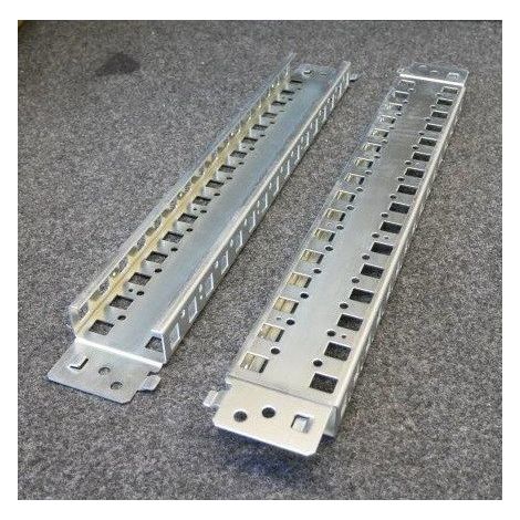 jeu de 2 traverses perforées fixation rapide 2 rangées 65x500mm PanelSeT