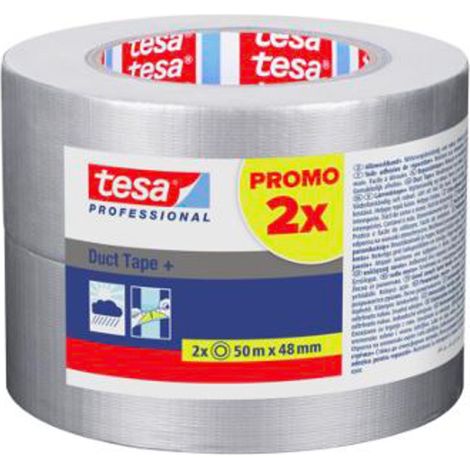 NASTRO AMERICANO TESA H48MM 50MT (2 ROT) GRIGIO IMPERMEABILE "DUCT TAPE"