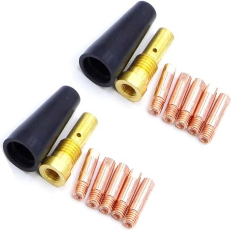 14 pièces Kit de Embouts de Soudage Cuivre pour Torche Mig Mag Remplaçables Résistants à Usure pour Performance et Durabilité Renforcées (1/5)
