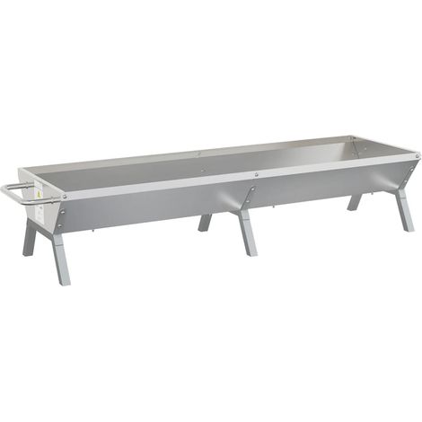 BBQ Tray Silver 158x42x31 cm Stainless Steel vidaXL