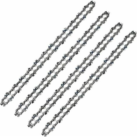 Catena per motosega a 52 maglie – passo LP da 3/8", spessore 0,50" (1,3 mm), basso contraccolpo – Confezione da 4 per barra guida da 14" (35 cm).