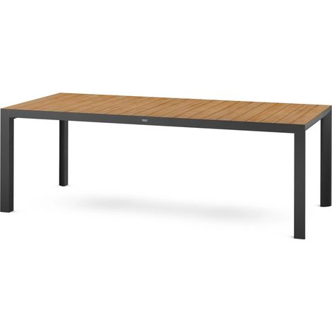 Siena Garden Silva Dining Tisch 220 x 100cm - Aluminium (matt anthrazit) & FSC-Teak (1/5)