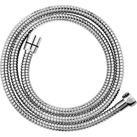 Hochwertiger Duschschlauch, 1,5 Meter lang, Edelstahl, Metaflex Doppelverriegelung 1/2, verchromt. (1/5)