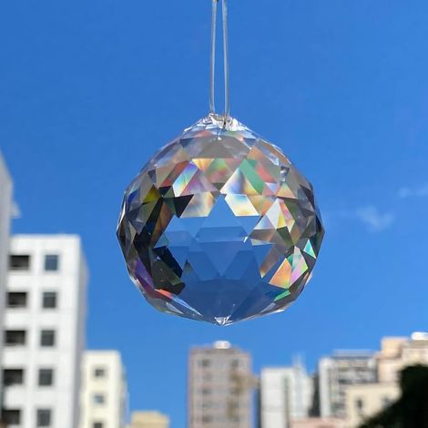 Kristallprismen-Sonnenfänger – Hängende Kristalle, Fensterdekoration, Bastelarbeiten, Dekoration, Kronleuchter, Lichtfängerkugel – für Zuhause und verschiedene Projekte. (10, 30 mm) (1/5)