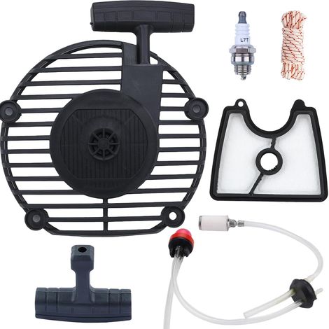 545111701 Boîtier de Lanceur à Rappel pour 125B 125BX 125BV 125BVX HVA125B HVA125BX HVA125BVX 545111801 Corde de Lanceur Filtre à air poignée Bougie d'allumage durite de Carburant (1/5)