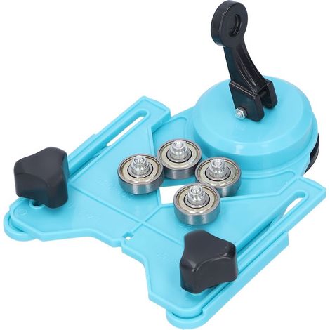 Localizador de perforación ajustable, para azulejos de cerámica y vidrio, fijador de punzones de mármol, posicionador de perforación (1/5)
