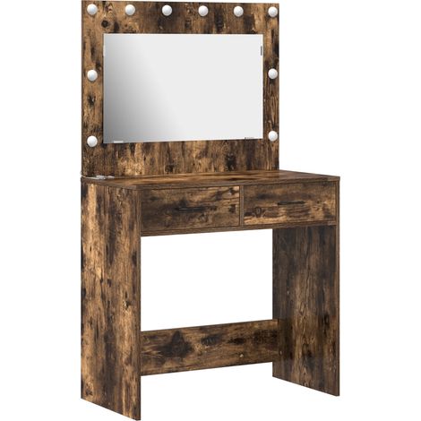 Coiffeuse,Table de maquillage Chêne fumé 78.5 x 41 x 135 cm Bois d'ingénierie CFW660617 (1/5)