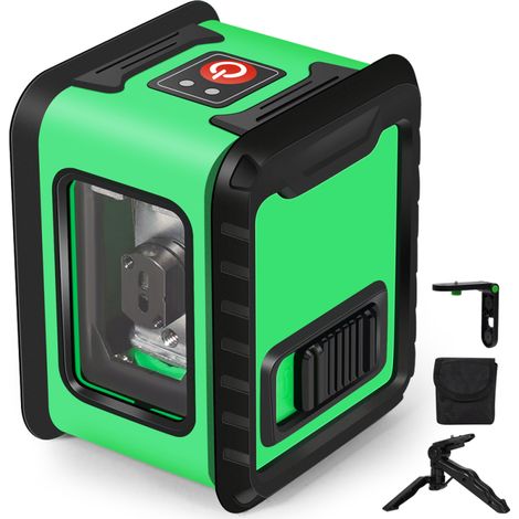 Niveau multifonction à 2 lignes, autonivelant à 4°, avec batterie lithium rechargeable. Outil de nivellement omnidirectionnel, étanche, pour sols et murs. Kit d'outils de bricolage et d'aménagement in (1/5)