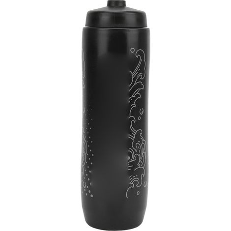 Schwarze, quetschbare 1000-ml-Trinkflasche für Fahrräder, großes Fassungsvermögen für Radfahren und Camping (1/5)