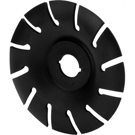 Disque de ponçage bois 125mm acier inoxydable 12 dents accessoire meuleuse angulaire noir (1/5)