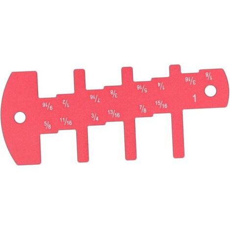 BUNTHAUS PA Jauge de Profondeur pour Routeur Outil de Mesure Impérial 1/8 à 1 Pouce pour Travail du Bois Rouge (1/4)