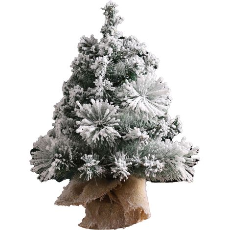 Miniatur-Weihnachtsbaum aus künstlichem Kiefernholz, 45 cm (17,7 Zoll), mit Schnee bedeckt, ideal für die Dekoration von Wohnungen, Büros, Partys und Geschäften im Innen- und Außenbereich. (1/5)
