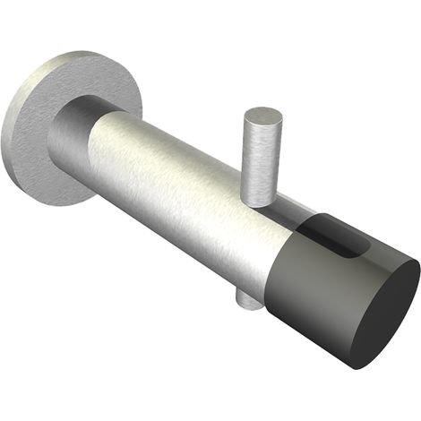 KWC AR Kleiderhaken, Edelstahl, 80x42x39 mm, Wandmontage, mit Türstopper