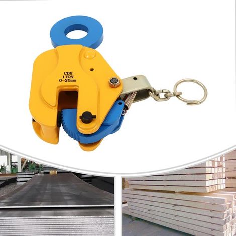 1T Industrial Vertical Plate Sheet Metal Steel Lifting Clamp Non-slip Heavy Duty (1/5)