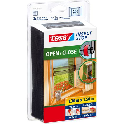 Malla mosquitera contraventana Tesa 1,30x1,50 m Negra