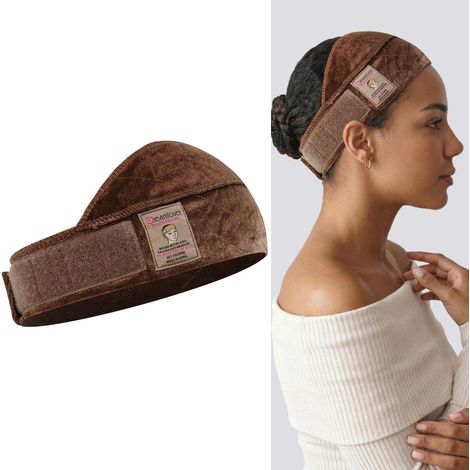 Bandeau pour Perruque, Bandeau pour Perruque pour Maintenir Perruques en Place, Marron, 1 Pièce Fixe perruques et chapeaux, large surface pour un meilleur maintien, réglable, matériau en velours doux