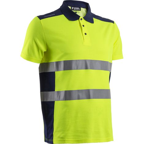 Polo Alta Visibilita in Poly Cotone - Oki Giallo-Navy M (1/2)
