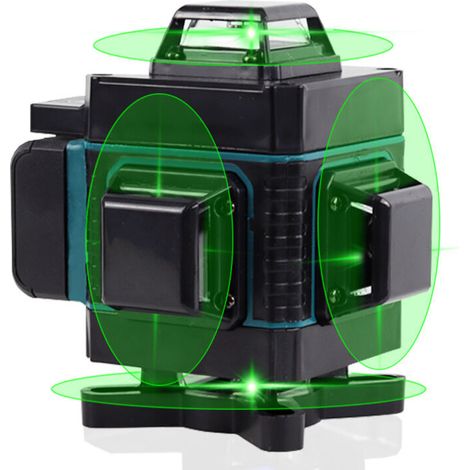 Niveau à bulle 16 lignes, avec trépied Affichage numérique haute précision 4D vert Outil de mise à niveau automatique pour le carrelage (1/5)
