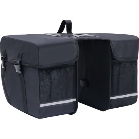 Bolsa doble para bicicleta alforja impermeable 35 L negra vidaXL