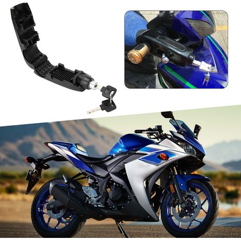 Antivol de guidon pour poignée de frein et d'accélérateur, moto, scooter, quad, moto tout-terrain, noir (1/5)