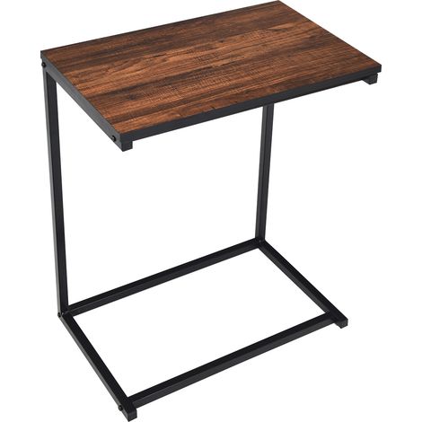 Tavolino porta PC laptop multiplo in legno Tavolino da caffè 65x55x35cm Marrone (1/4)