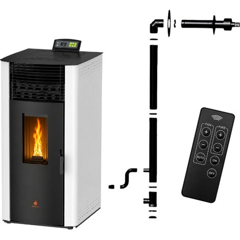 Poêle à granulés Étanche EMMA 15 kW + kit conduit ventouse - (1/5)