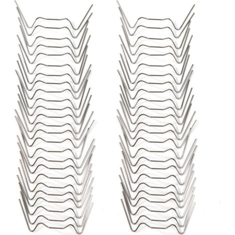 Lot de 50 agrafes robustes pour serre, attache à ressort en W, accessoire pour serre (1/5)