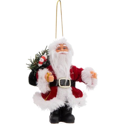 Weihnachtsmotiv Weihnachtsmann rot 13cm aus Samt - Feeric lights & christmas