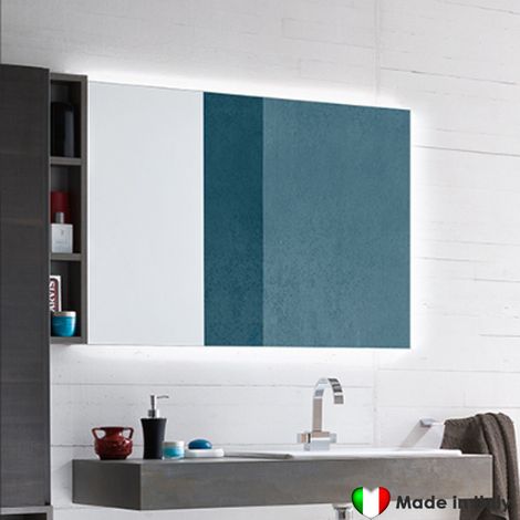 Specchio COMPAB Retroilluminato Led 35 x 105 cm - Made In Italy - Design Moderno - Risparmio Energetico Classe A - 12 W