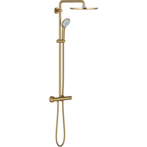 Grohe Euphoria - Duschset 310 mit Thermostat, 3 Strahlarten, Cool Sunrise gebürstet 26075GN0 (1/5)