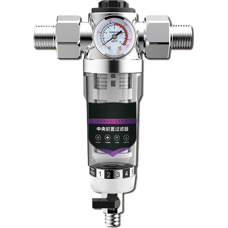 Système de filtre à eau Filtre à eau de préfiltre de lavage à contre-courant de purificateur d'eau de 5000L/H, maille d'acier inoxydable de système de purificateur de préfiltre Central de 40um ( Color (1/5)