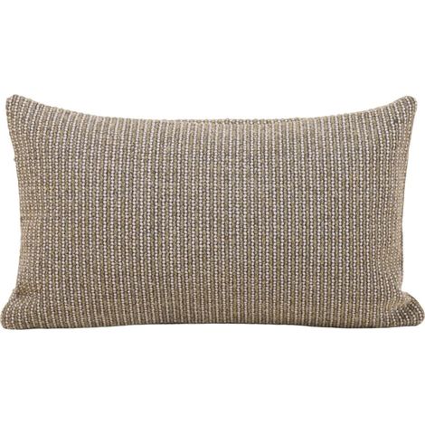 Housse de coussin en Jacquard texturé en fines rayures TEORA