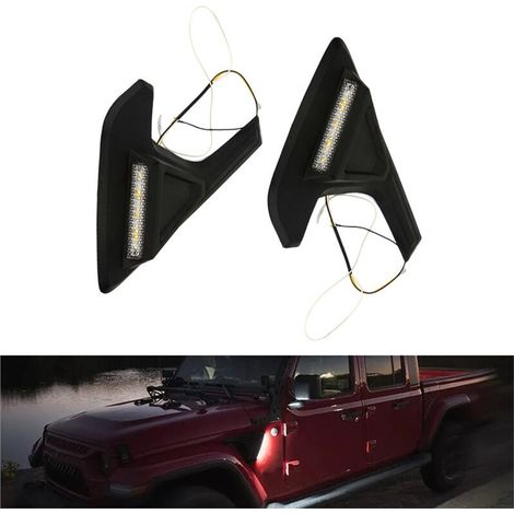 Feux de position latéraux à LED pour les modèles Nissan JL et JT (2018-2022) : feux de recul et feux de bienvenue sur la pédale.