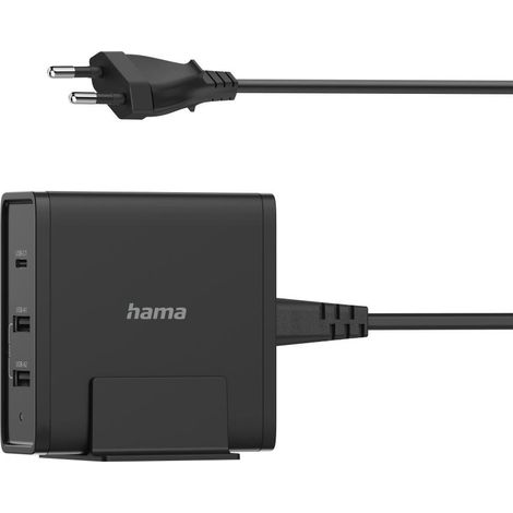 Hama 00200017 cargador de dispositivo móvil Universal Negro Corriente alterna Carga rápida Interior