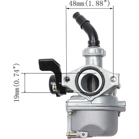 Carburateur PZ19 à bride 19 mm – Idéal pour kart 50‑125 cc 4 temps, buggy et motocross – Parfait pour cylindrée 110cc (1/5)
