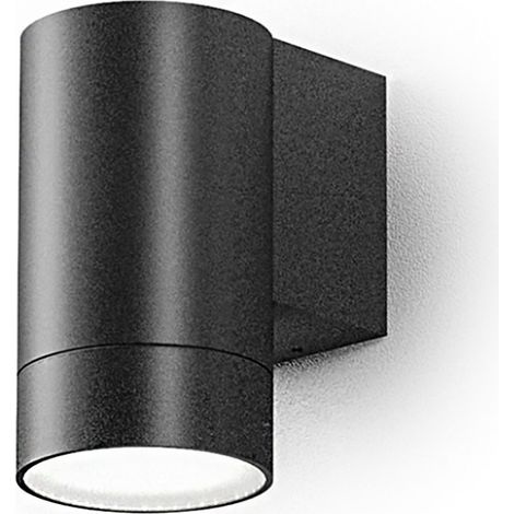 Applique led gea led lily m ges1061 gu10 ip54 antracite lampada parete alluminio monoemissione moderno (1/4)